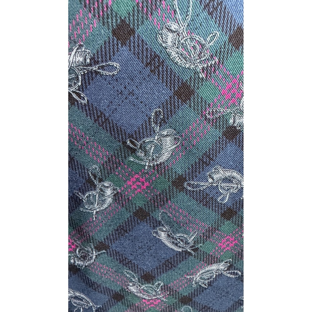 Vintage Country Sophisticates by Pendleton Blue Plaid Trumpet Midi Skirt Size 12 - Picture 2 of 6